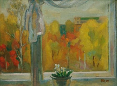 Осеннее окно рисование