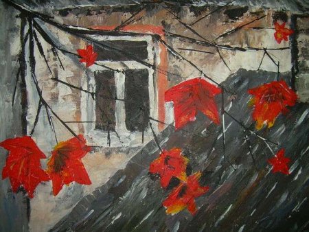 Октябрь за окном живопись