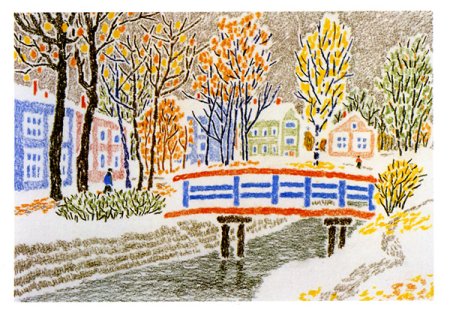 Первый снег рисунок