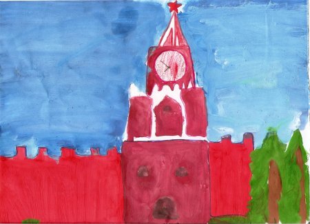 Кремль Москва рисунок