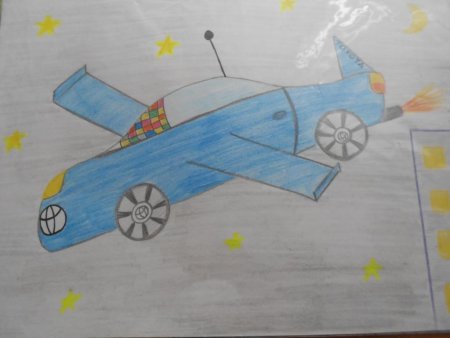 Автомобиль будущего рисунок детский