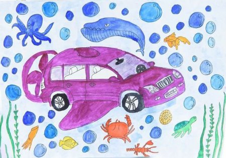 Автомобиль будущего рисунок