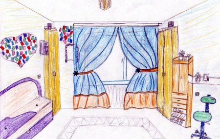 Детский рисунок комнаты