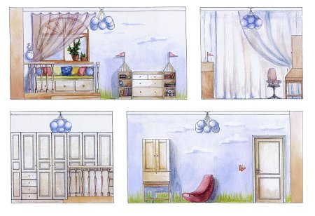 Развертка детской комнаты