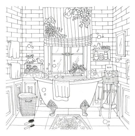 Раскраска антистресс интерьер