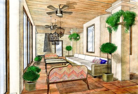 Эскиз интерьера