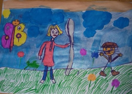 Рисунок к сказке мальчик с пальчик