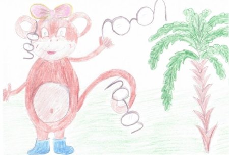 Рисунок к басне Крылова мартышка и очки 3 класс