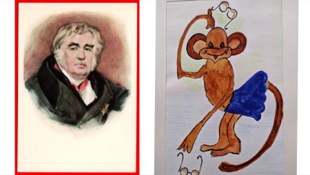 Мартышка и очки басня раскраска