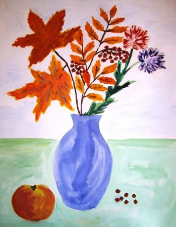 Осенний натюрморт рисунок для детей