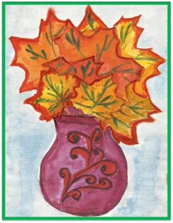 Рисование осенний букет