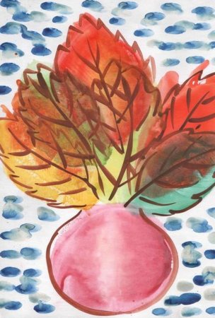 Рисование осенние листья