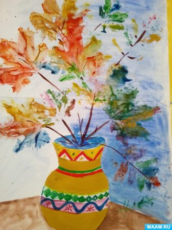 Рисование осенние листья