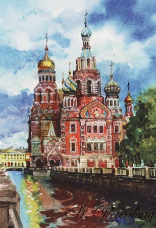 Собор Спаса на крови в Санкт-Петербурге рисунок