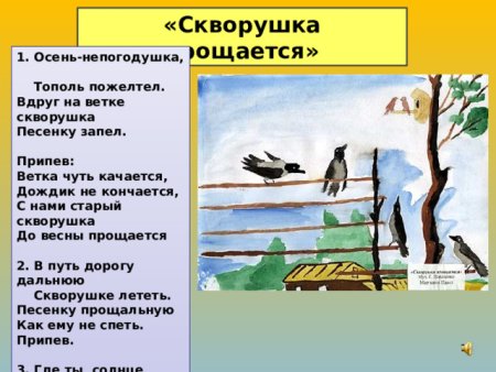 Скворушка прощается рисунок