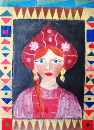 Рисование образа русской красавицы
