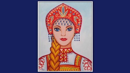 Красавица в кокошнике иллюстрации