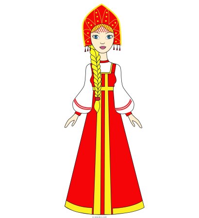 Лицо девушки в кокошнике