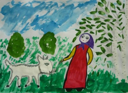 Детские рисунки к сказке сестрица Аленушка и братец Иванушка