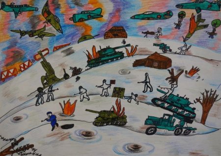 Битва под Москвой рисунки детей