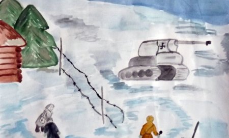 Битва под Москвой детские рисунки