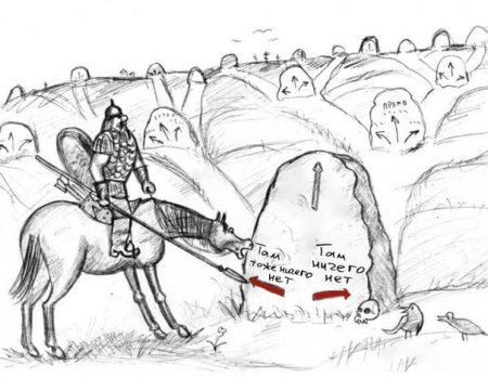 Илья Муромец и камень распутья