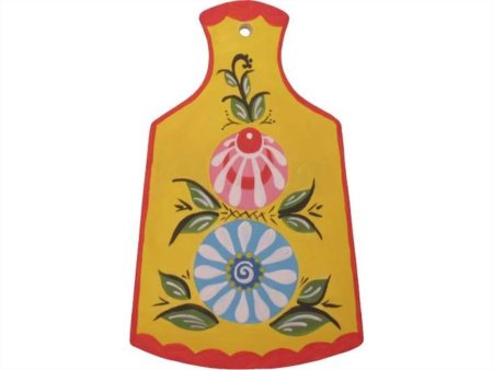 Рис. "Разделочная доска" Городецкая роспись