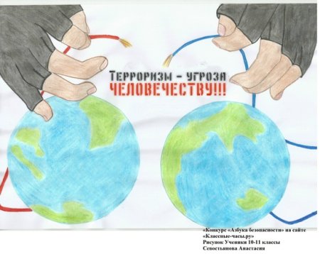 Нет терроризму рисунки