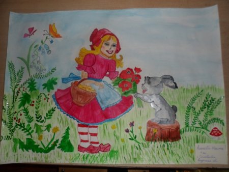 Рисование красная шапочка