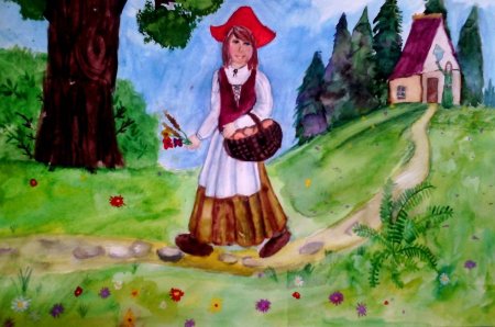 Рисование красная шапочка