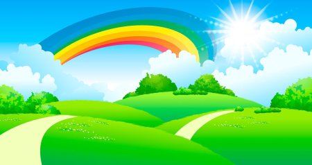Поляна Радуга вектор