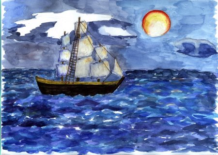 Иллюстрация к парусу Лермонтова