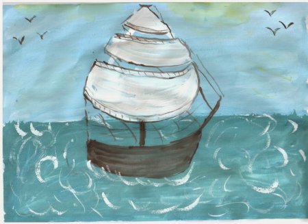 Иллюстрация к парусу Лермонтова