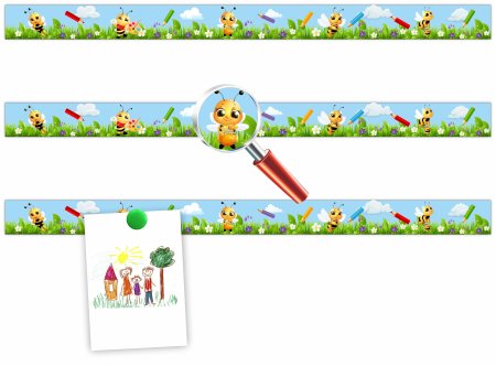 Магнитные стенд полоски для детского сада