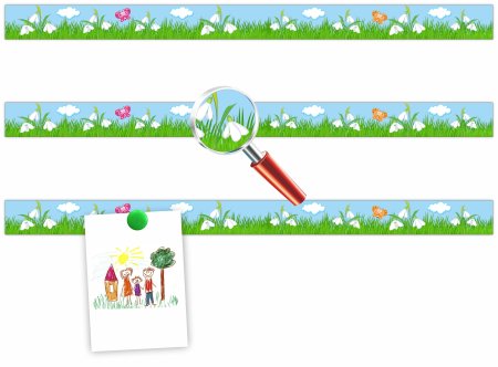 Магнитная полоска для детских рисунков