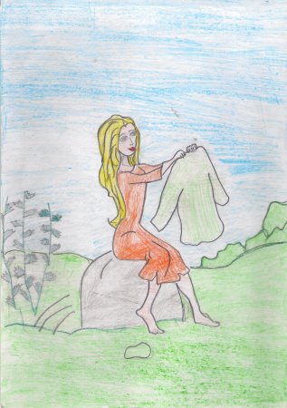 Рисунок к сказке Дикие лебеди