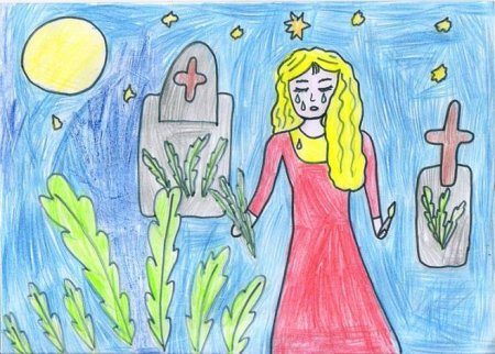 Рисунок к сказке Дикие лебеди легкие