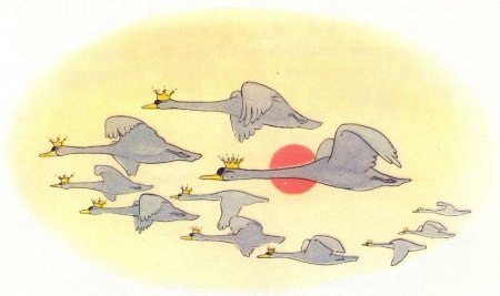 Иллюстрация Дикие лебеди 4 класс