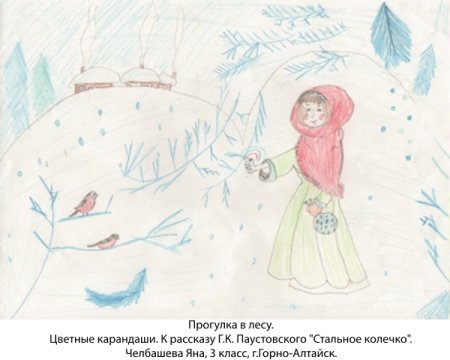 Нарисовать иллюстрацию к сказке стальное колечко