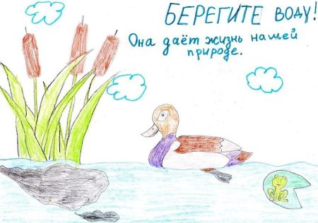 Плакат берегите воду