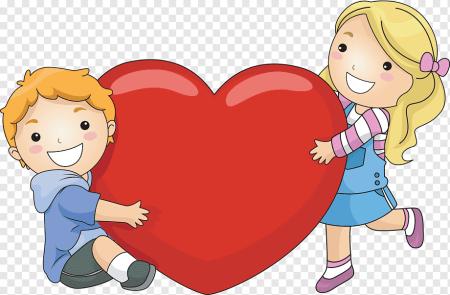 Сердечки мальчик и девочка