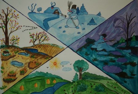 Конкурс рисунков времена года