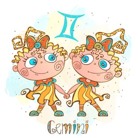 Знак зодиака Близнецы рисунок для детей