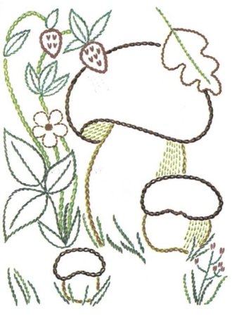 Вышивка стебельчатым швом