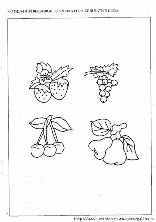 Рисунок для вышивки тамбурным швом для начинающих