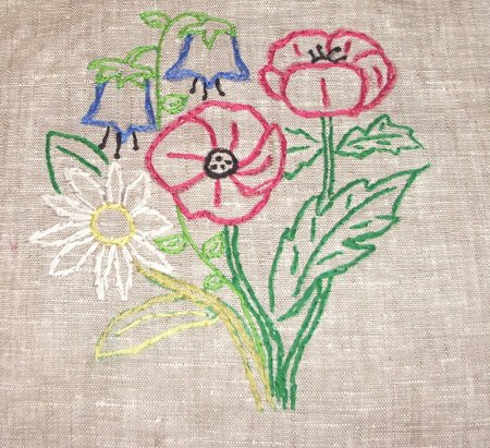 Вышивание стебельчатым швом