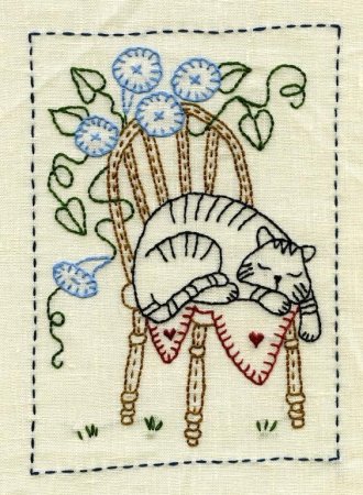 Примитивная вышивка стежками