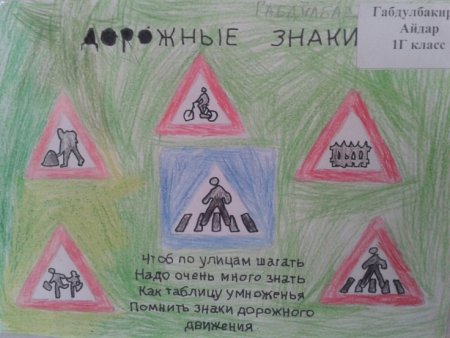 Рисование на тему дорожные знаки