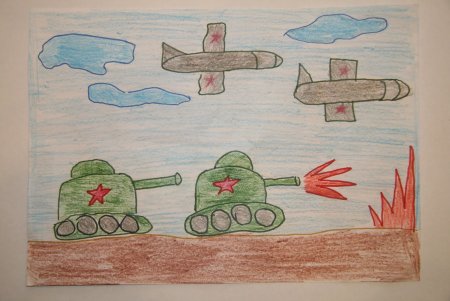 Рисунки на военную тему