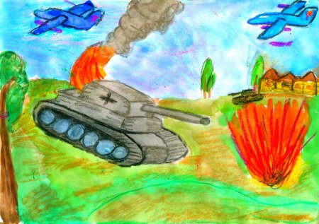 Рисунок на военную тематику